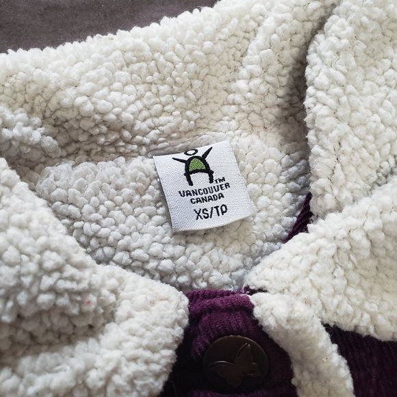 Corduroy Vest Purple Plush Fleece Lined Button Up Thick Warm Kids XS Please Mum - Picture 8 of 8